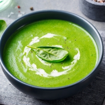 recette de Velouté d'épinards frais et petits poix par La Baleine Verte